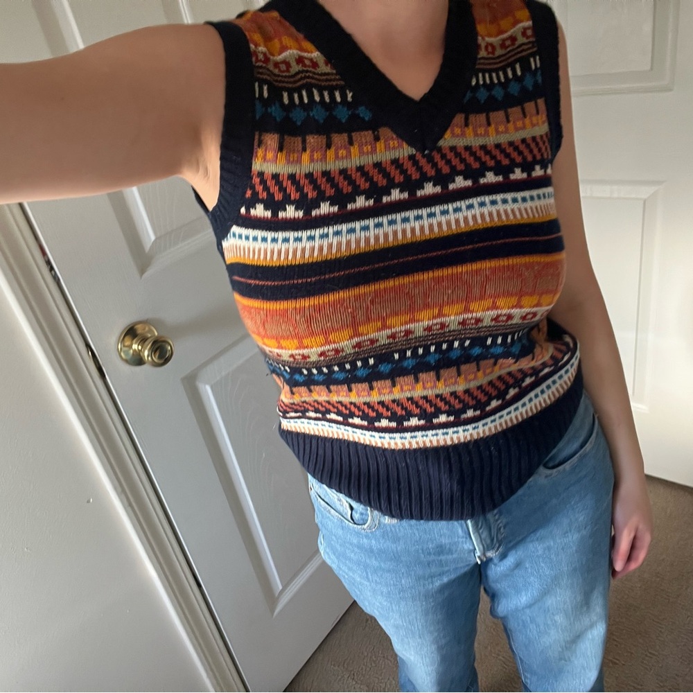 Vintage Knit Sleeveless Sweater Vest